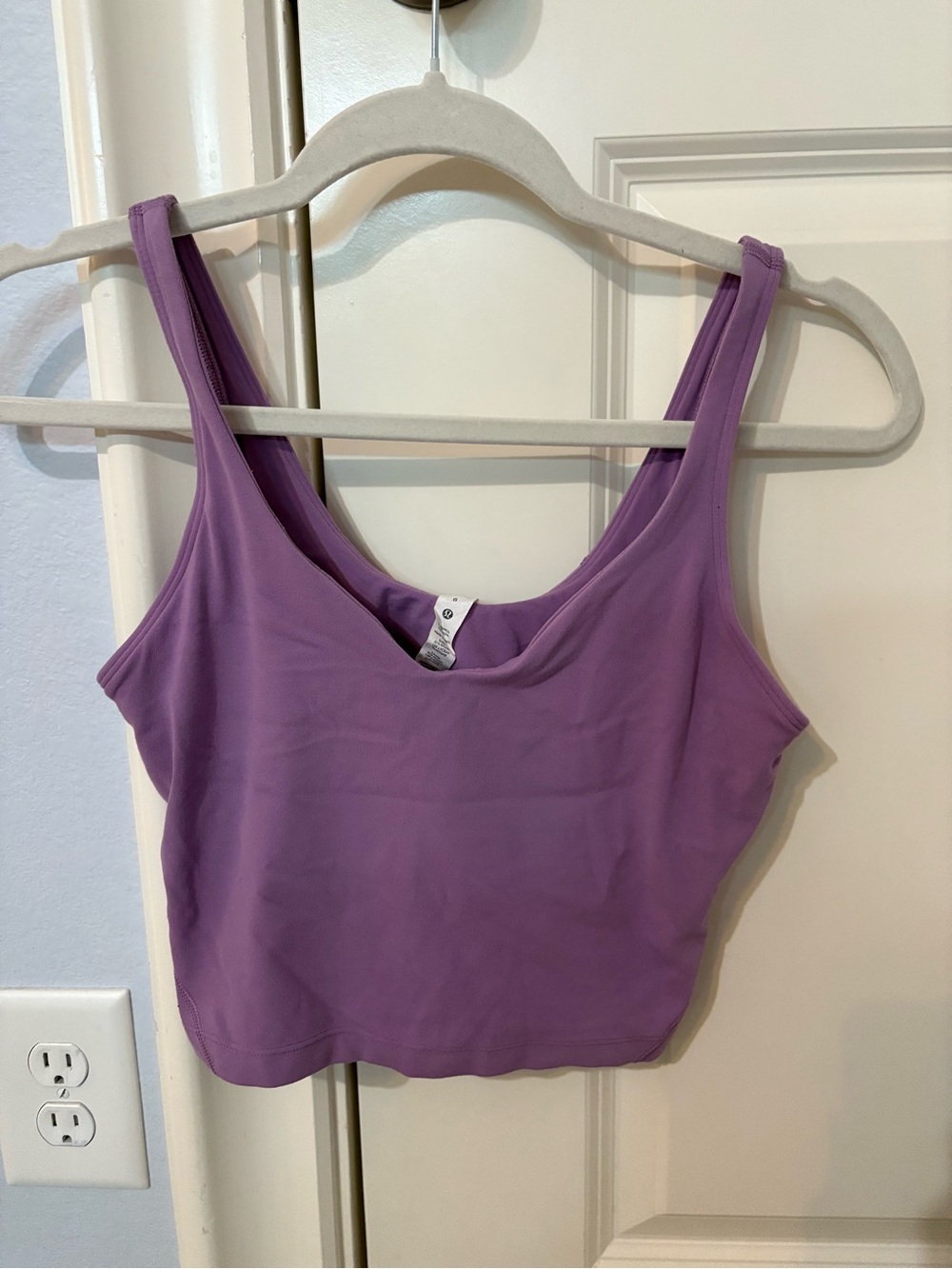 lululemon athletica Purple Scoop-Neck Cropped Tank
